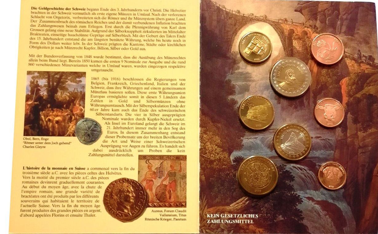 Tutti le monete: SCHWEIZ PROBE 2003 MIT RARER "TOBLERONE" LIMITIERTE AUFLAGE – Nuovo e nell'imballaggio originale da Aurigeno venduto da SCS 4