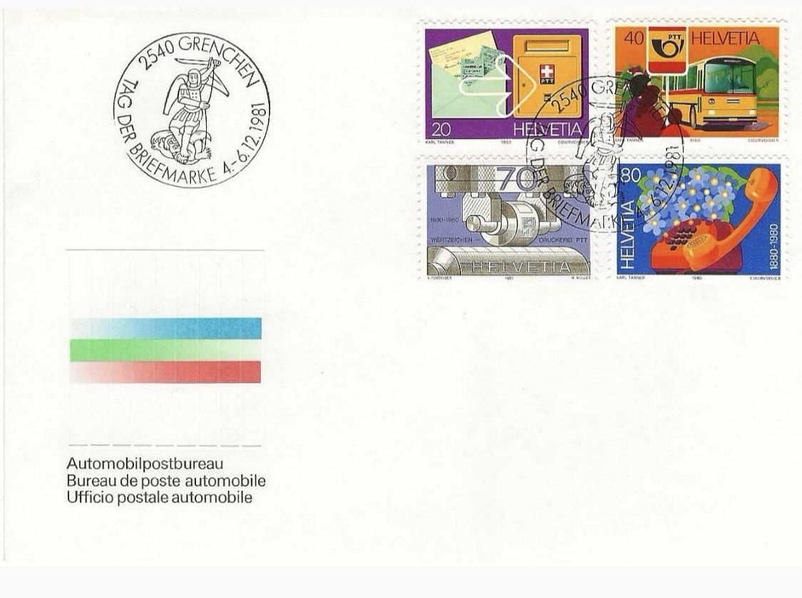 Alle Briefmarken: 1981 Tag der Briefmarke Grenchen - Automobilpostbureau – Neu (gemäss Beschreibung) aus Schnottwil von Chasarmar
