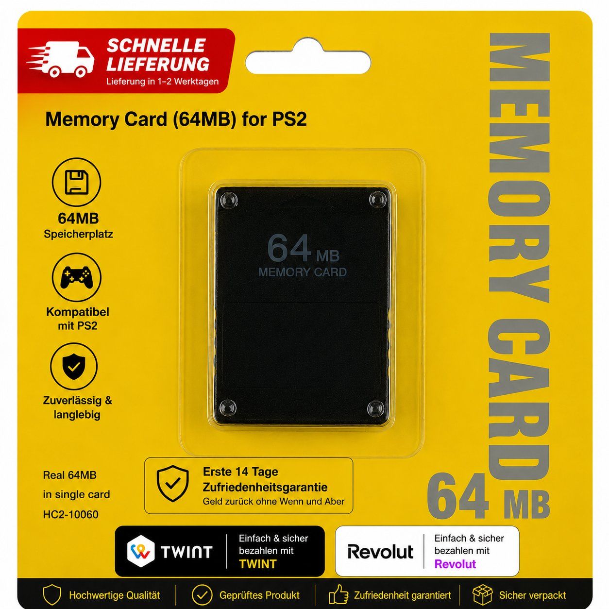 Memory unit & Memory card: PS2 - 64 MB Memory Card (#26) – Nuovo e nell'imballaggio originale da Montreux venduto da CABLEKABEL