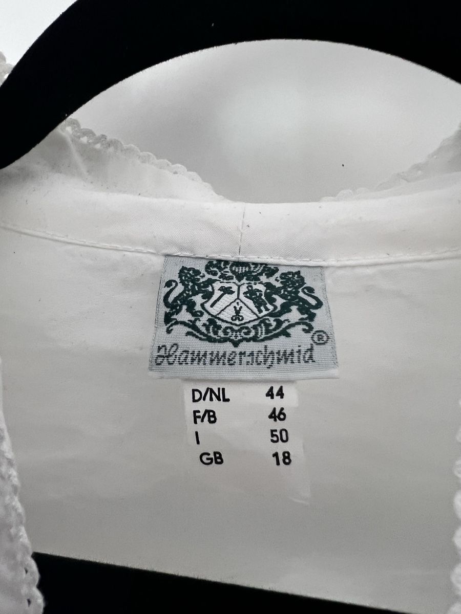 Camicette: Hammersschmid Trachtenbluse Weiss Gr. 44  – Usato da Unterterzen venduto da syllalex 3
