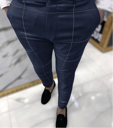 NEUE Herren Casual Sommer Hose blau Gr. M - 230818