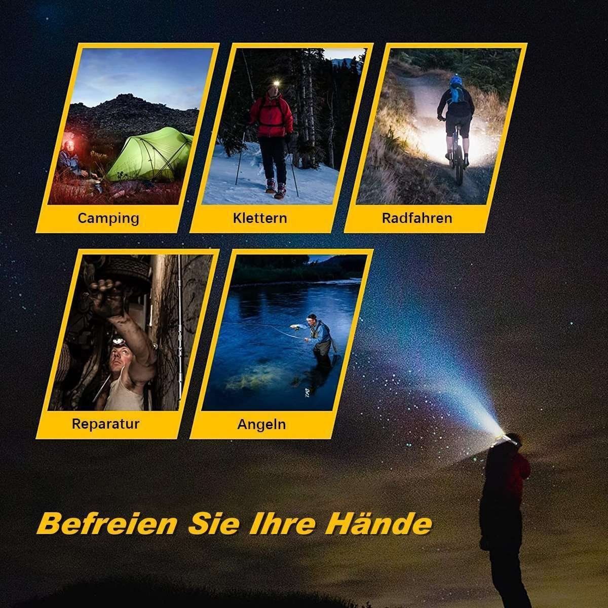 Lampade: Sensor LED Stirnlampe Kopflampe  Wiederaufladbar Schein – Nuovo (secondo la descrizione) da Kirchdorf AG venduto da Apost008 3