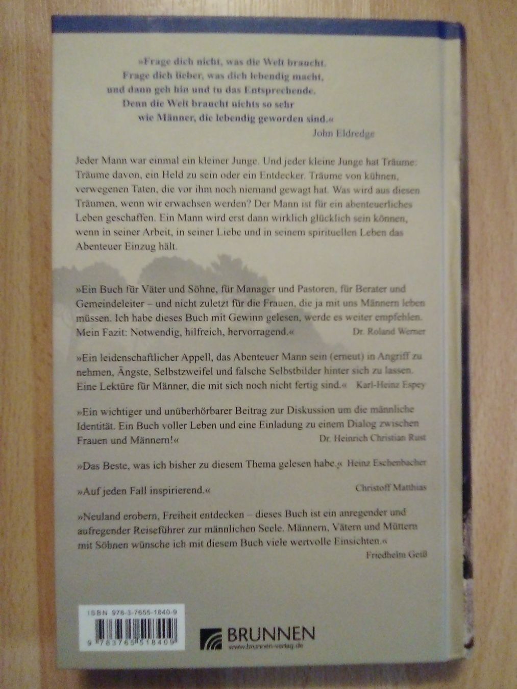 Libri: Der ungezähmte Mann John Eldredge – Nuovo (secondo la descrizione) da Winterthur venduto da Colonica 1