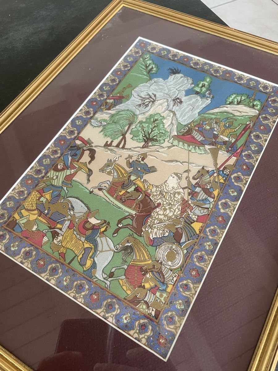 Dipinti: Tableau Ancien Tissu Persan – Usato da Vallamand venduto da Bricbracbroc82 4