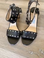 Jimmy Choo Sandalen Leder Nieten schwarz Grösse 39.5