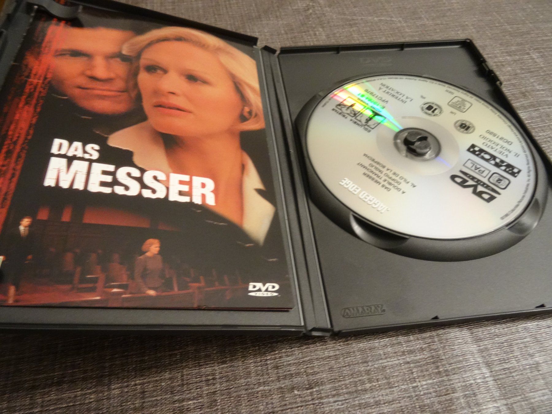 Alle DVDs: DVD Das Messer Jagged Edge Glenn Close Jeff Bridges – Gebraucht aus Olten von Disc-Verkauf 1