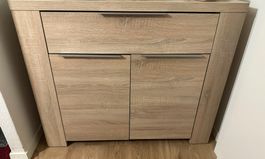 Kommode / Schuhschrank Eiche-Optik 104 x 42 x 86 cm