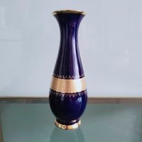 Vintage Kobaltporzellan Vase KPM handgefertigt