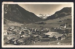 Zweisimmen, Ortsansicht mit Bergpanorama