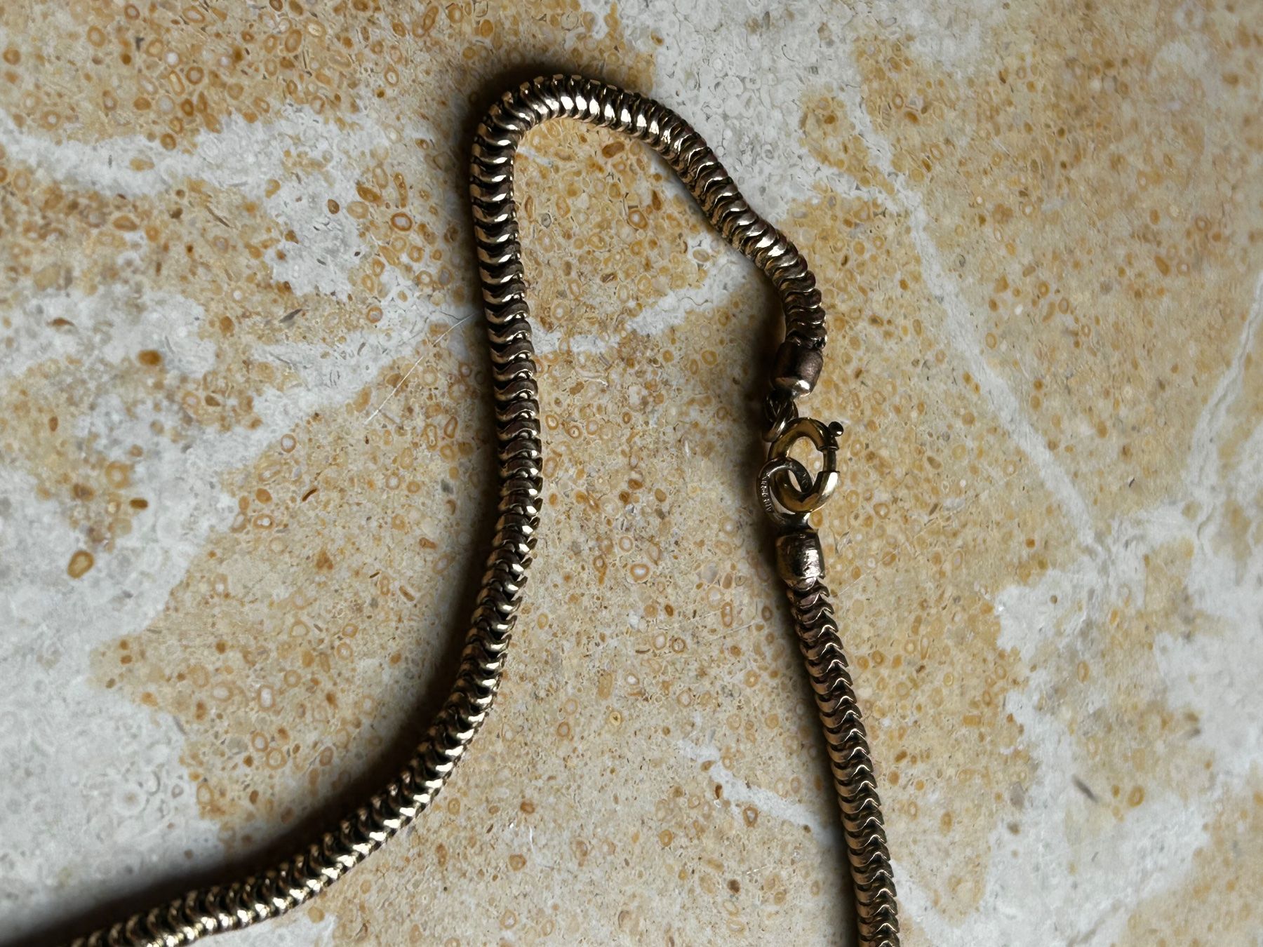 Catenine: Schlangenkette, elegant & klassisch, golden – Usato da Laufen venduto da Bellavitaboom 4