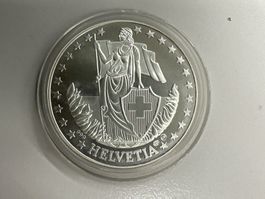1 Unze Silber Helvetia 1992