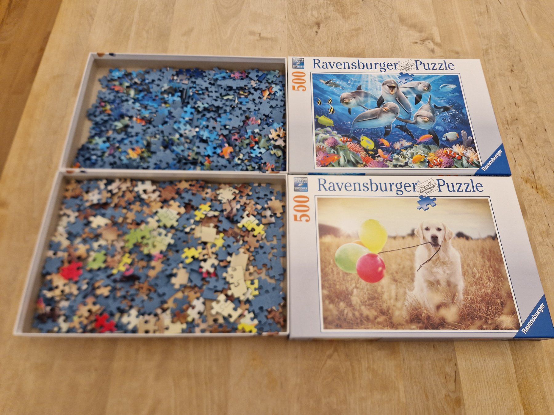 Ravensburger Puzzle: 2 Ravensburger Puzzle 500 Teile komplett – Usato da Dagmersellen venduto da ejord 1