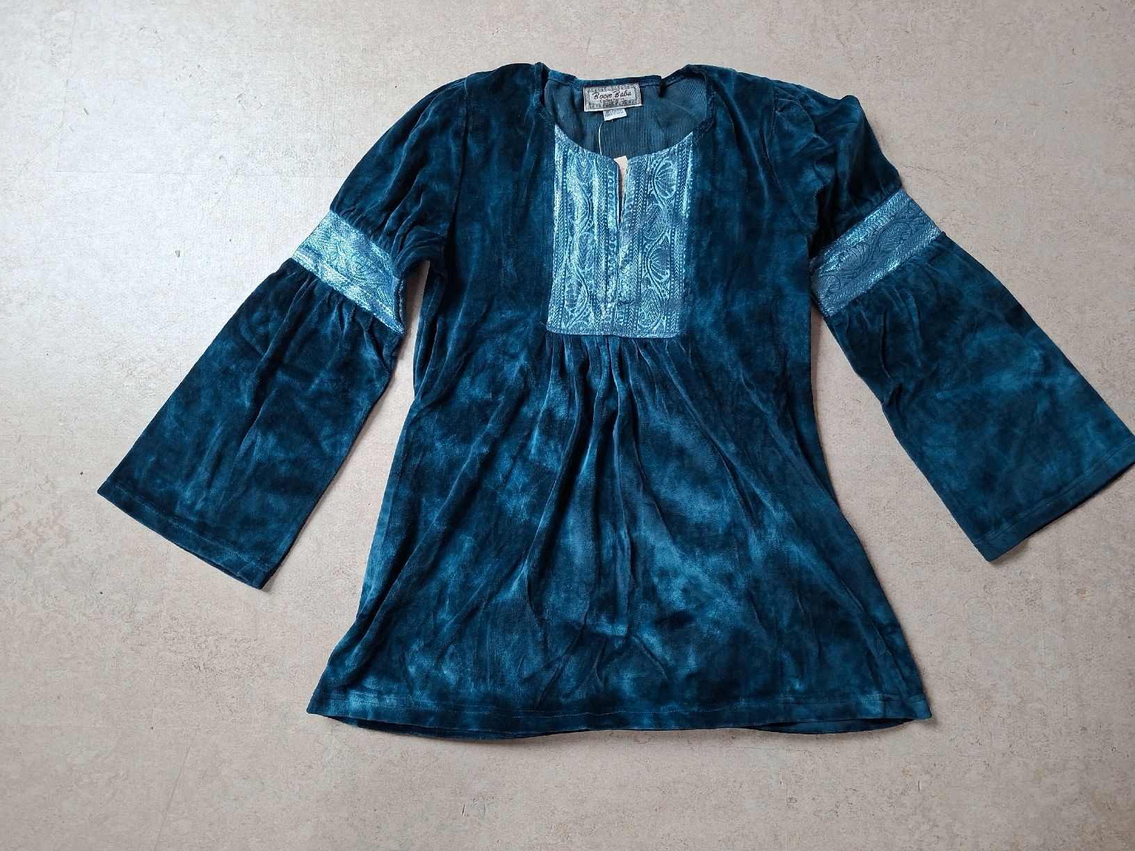 Boom Baba Maglioni & Felpe: Boom Baba Samt Pullover, Petrol Blau, Gr. 1 Size, Neu – Nuovo (secondo la descrizione) da Klingnau venduto da vollmond36 3