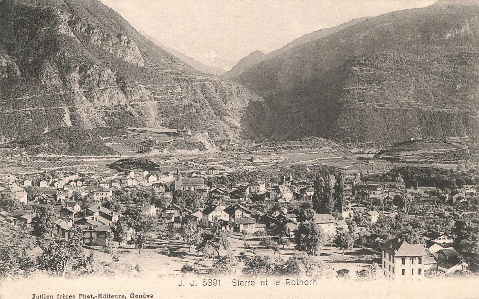 Ansichtskarten: Sierre et rothorn – Gebraucht aus Biasca von Blenio71