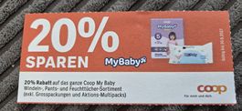 Coop My Baby 20% Rabatt Gutschein Windeln Pants Feuchttücher