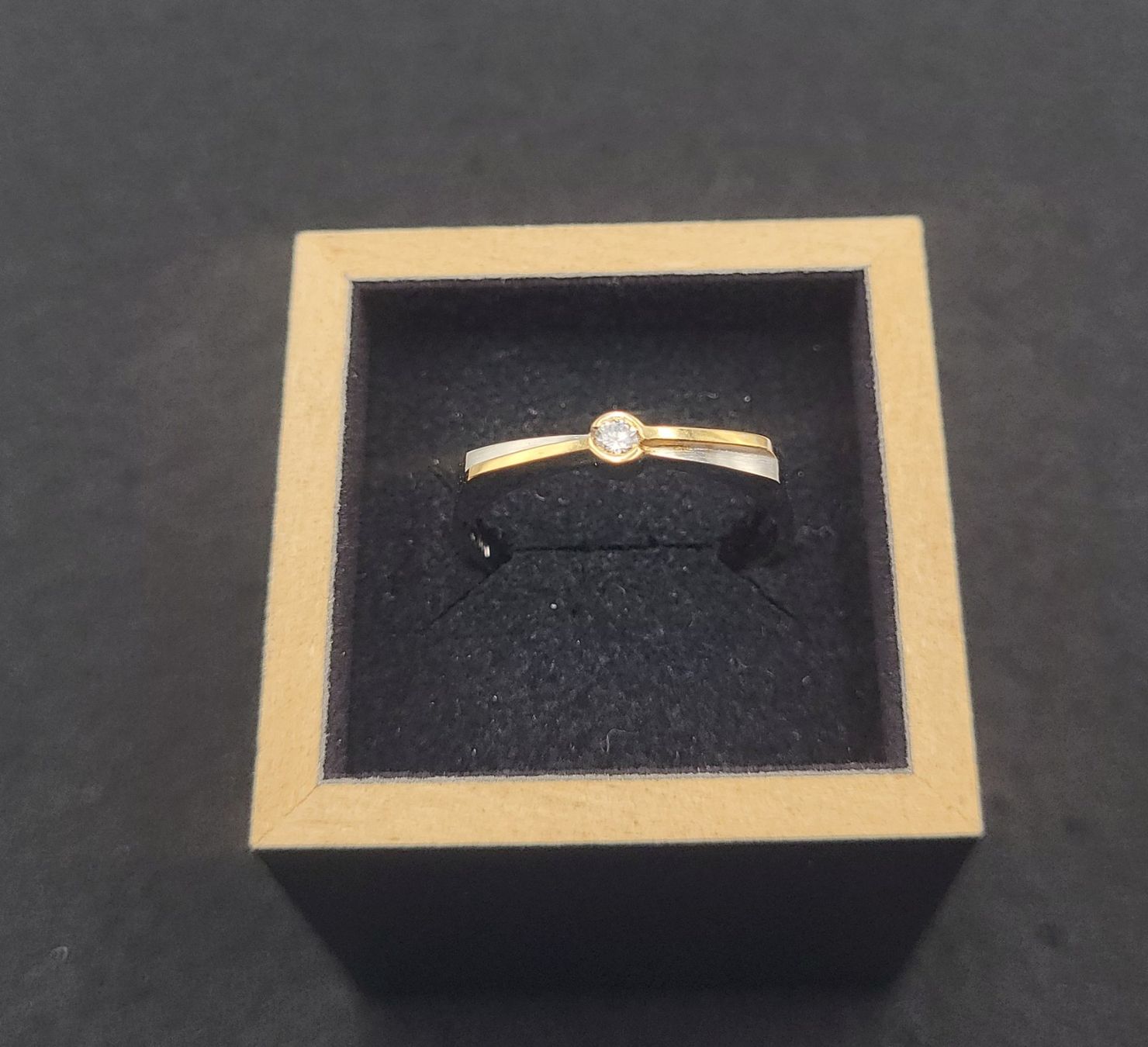 Anelli: 18 Karat 750 Bicolour Gold Ring Mit Diamant – Usato da Wald ZH venduto da Dasilver 7