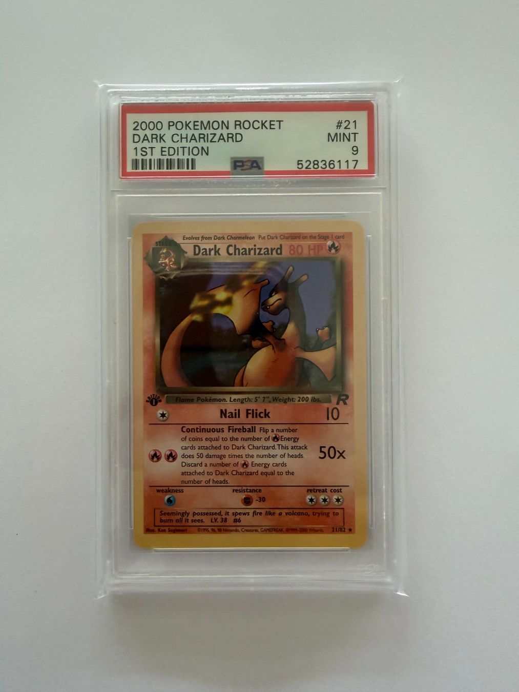 Pokémon Sammelbilder & Trading cards: Dark Charizard #21/82 Team Rocket 1st Edition PSA 9 Pokémon – Gebraucht aus Dietikon von topkap