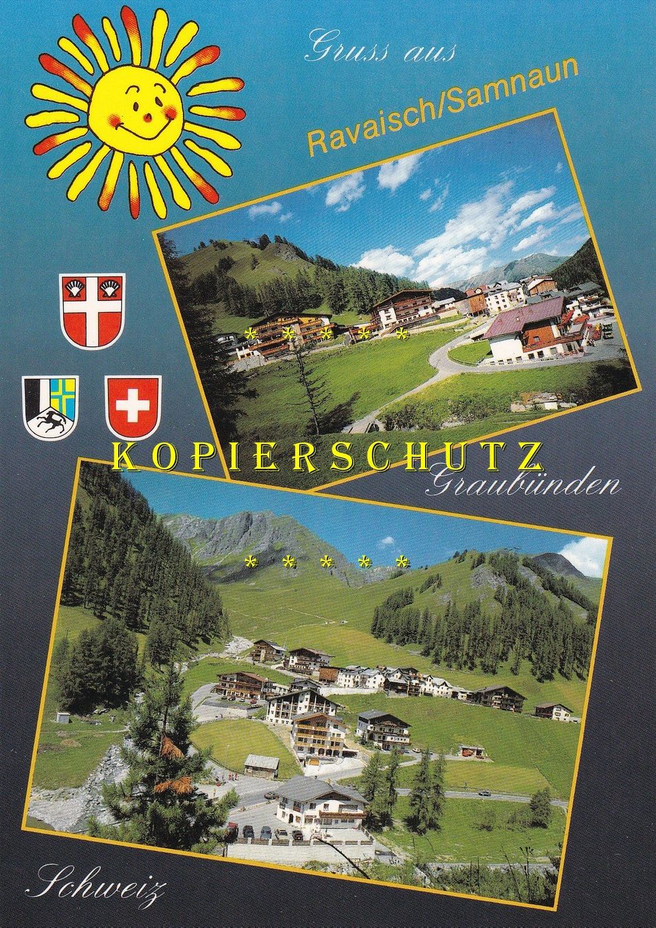 Cartoline postali: Gruss aus Ravaisch/Samnaun /ay – Usato da Hombrechtikon venduto da Rudolf07