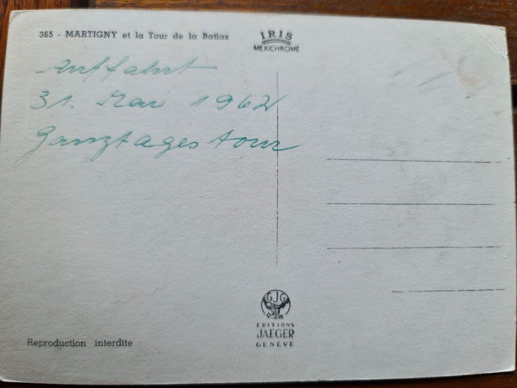 Cartoline postali: Ansichtskarte Martigny – Nuovo (secondo la descrizione) da Dintikon venduto da Vexi 1