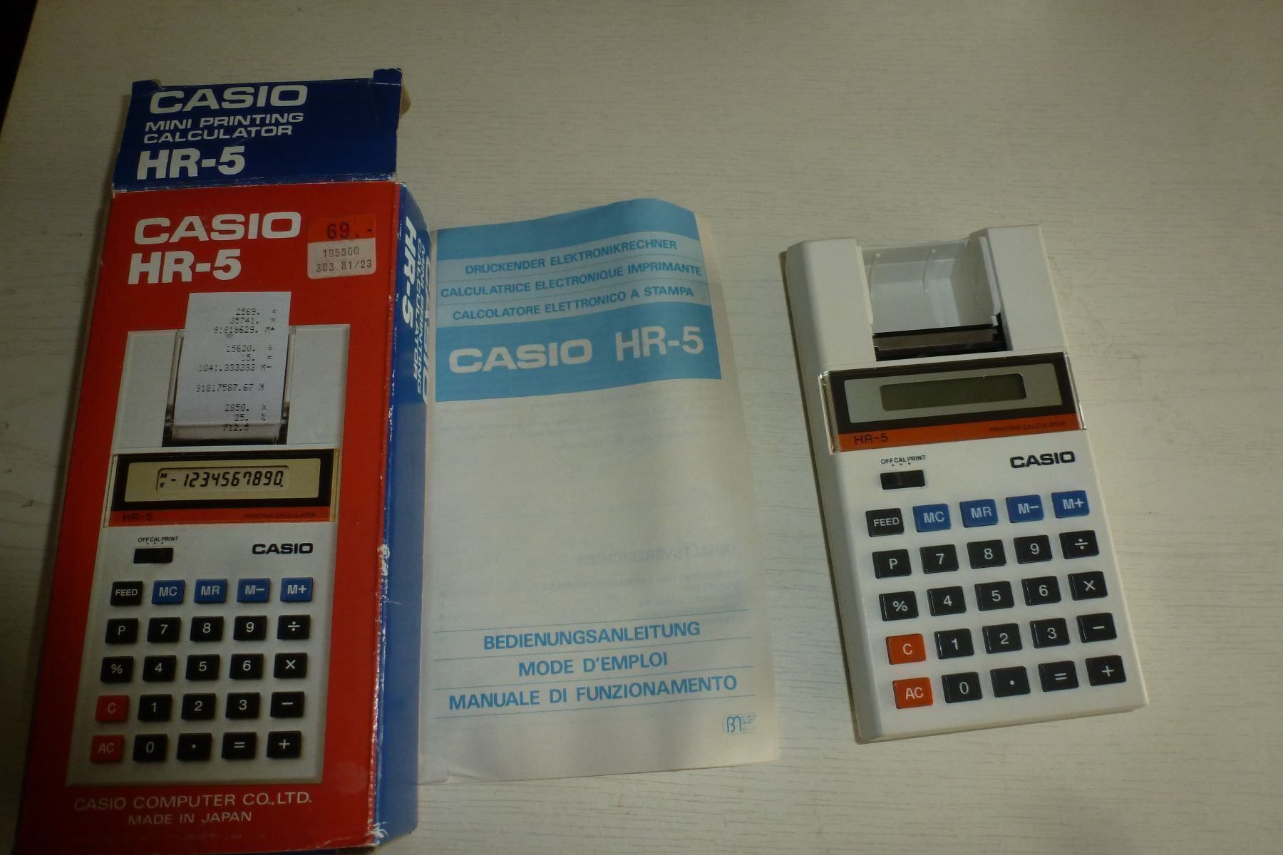 Calcolatrici tascabili: CASIO HR-5 Mini-Druckrechner – Nuovo e nell'imballaggio originale da Emmen venduto da newdeal1970 6