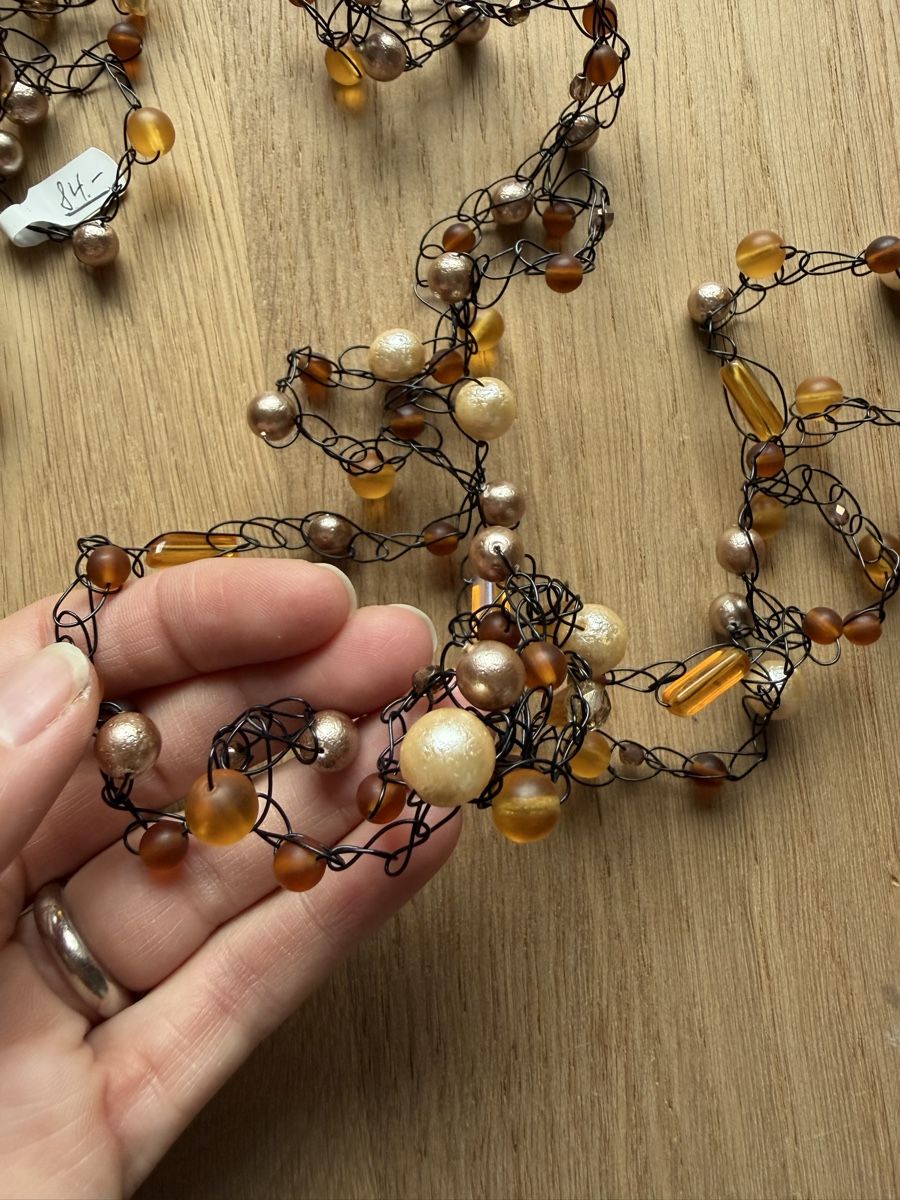 Ketten: Vintage Kette in Herbstfarben, neu – Neu (gemäss Beschreibung) aus Obfelden von RichardS.