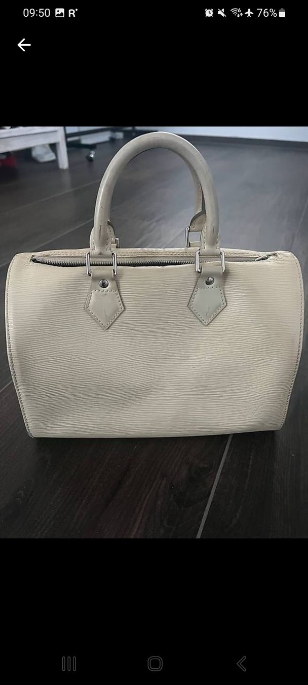 Louis Vuitton Borse da donna: Louis Vuitton Speedy 25 Handtasche Weiss – Usato da Rebstein venduto da Soju3 2
