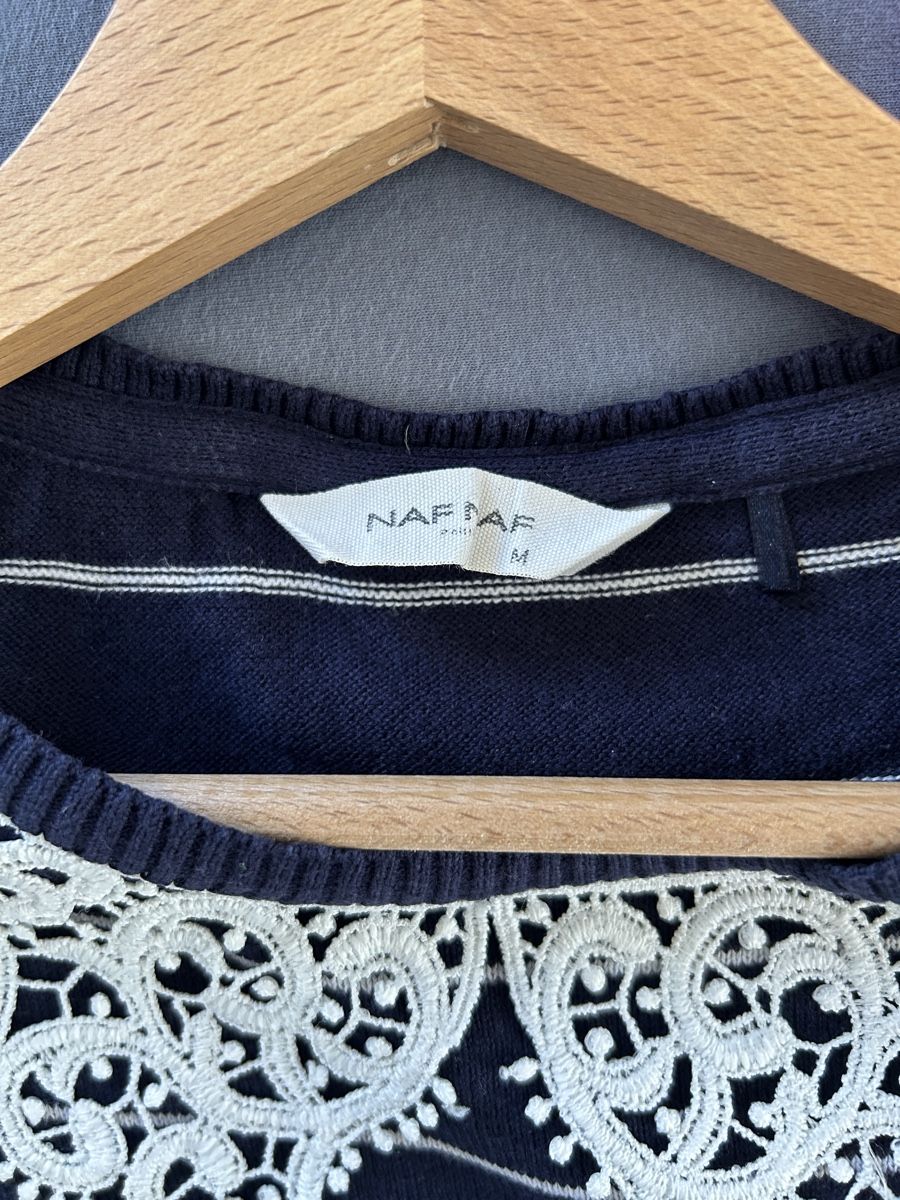 Nafnaf T-shirt: Tshirt NafNaf Grösse M / S mit Spitze – Usato da Maur venduto da Cambrino 2