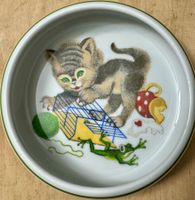 Alter Kinderteller Langenthal Porzellan Kätzchen Katze 1974