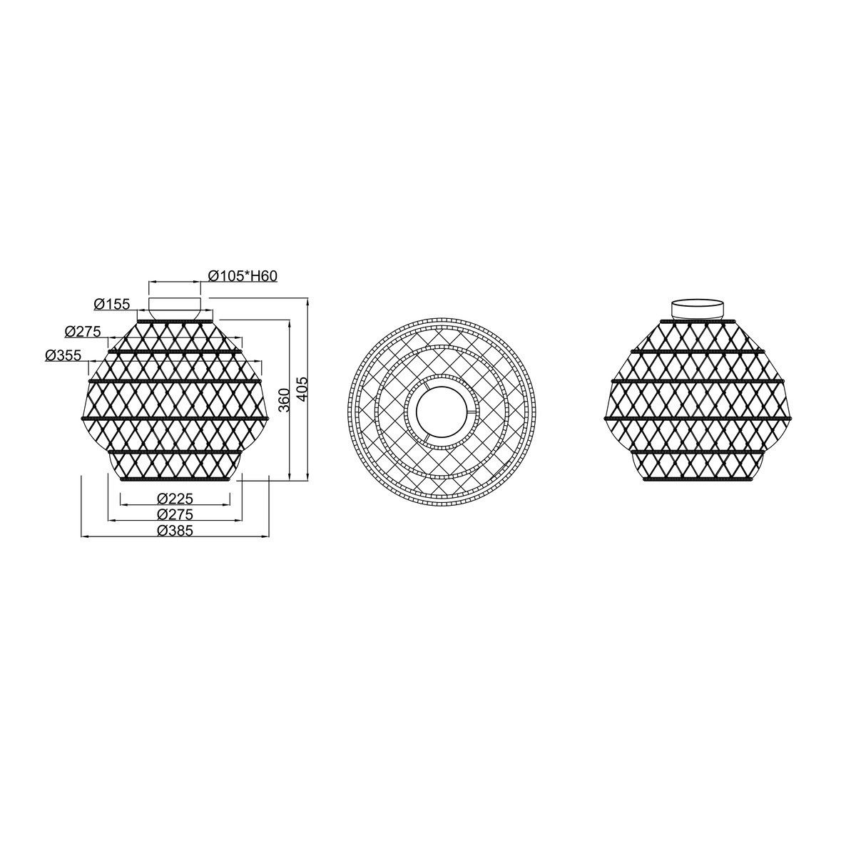 Lampadari & plafoniere: Deckenleuchte, Hanf, 39 cm Ø – Nuovo (secondo la descrizione) da Kreuzlingen venduto da Smart-Light 2