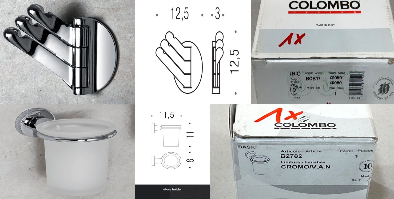 Portasapone: Posten (12Stk) Colombo Bad Accessoires – Nuovo (secondo la descrizione) da Derendingen venduto da Meisterstuecke 4