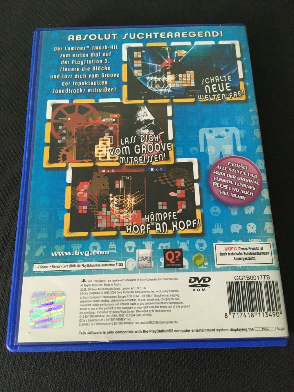 Sony Spiele: Lumines Plus für Playstation 2 – Gebraucht aus St.Gallen von MedienJoe 1