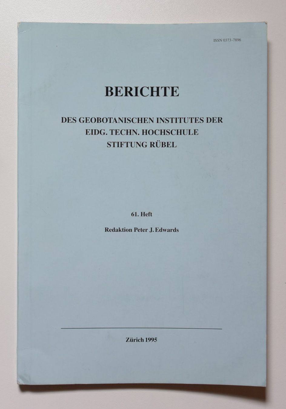 Libri: Berichte des Geobotanischen Institutes der eidg. Techn. – Usato da Erschwil venduto da taglang