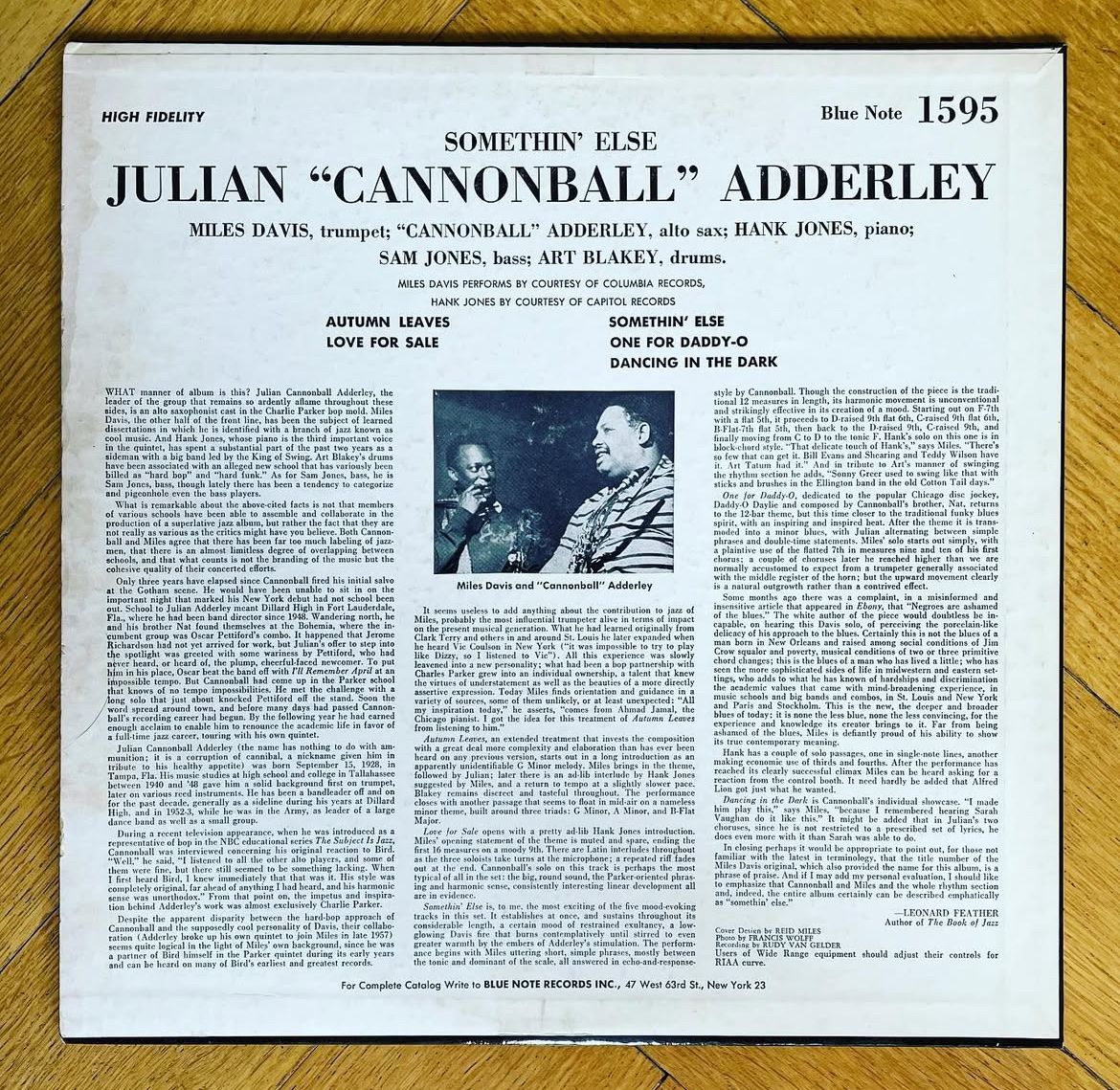 Schallplatten: Somethin' Else Cannonball Adderley 1960 – US – Gebraucht aus Basel von porkpierecords 2