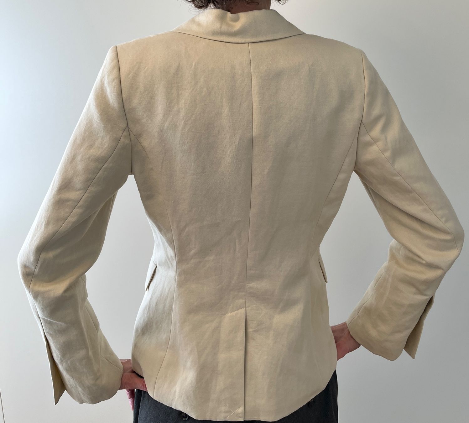 H&M Giacche: Damen Leinen Blazer, Beige, Gr. 36 – Usato da Männedorf venduto da bluevis 1