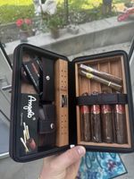 Portable Cigar Humidor Case with Accessories