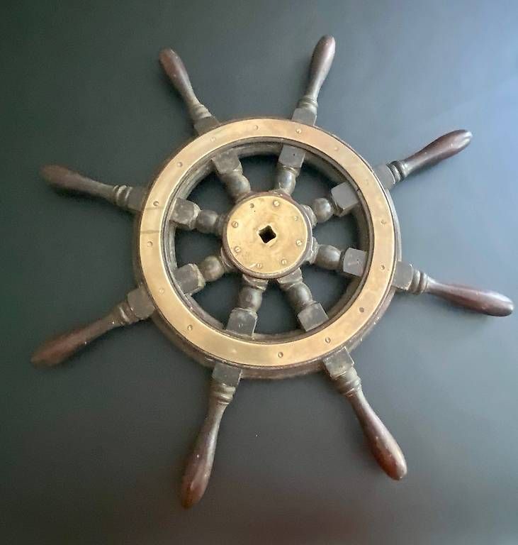 Altri elettrodomestici e apparecchi d’epoca: Antikes Schiffssteuerrad 56 cm + Barometer + Schiffsuhr – Usato da Zollikon venduto da LouisArmstrong 1