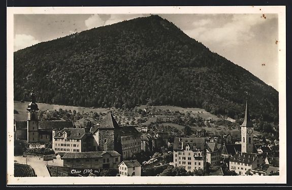 Cartes postales: Chur, Teilansicht mit Berg aus der Vogel – D'occasion à Berlin par bartko-reher