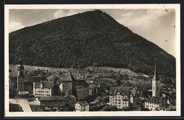 Chur, Teilansicht mit Berg aus der Vogel