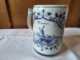 Heineken Bier Krug Delft blue Handmade in Holland 13,5 cm