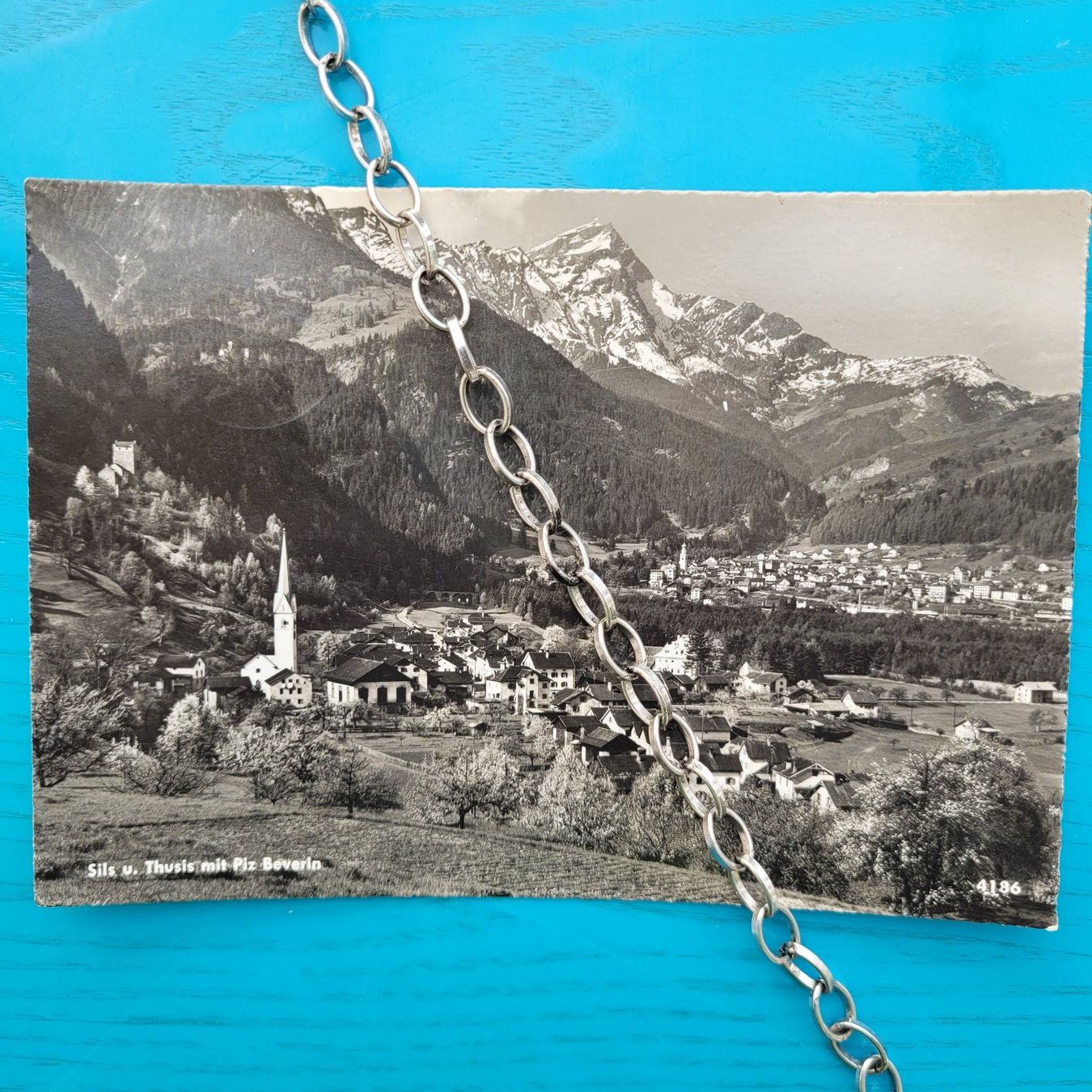 Cartoline postali: Sils und Thusis mit Beverin 1954 – Usato da SCHÜBELBACH venduto da CoKaHa