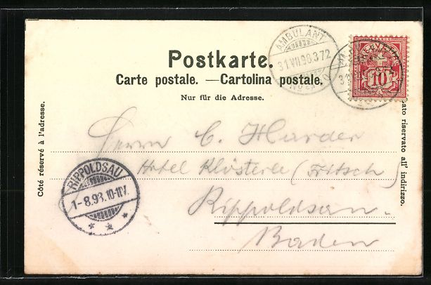 Cartoline postali: Litho Stein am Rhein, Teilansicht mit Ki – Usato da Berlin venduto da bartko-reher 1