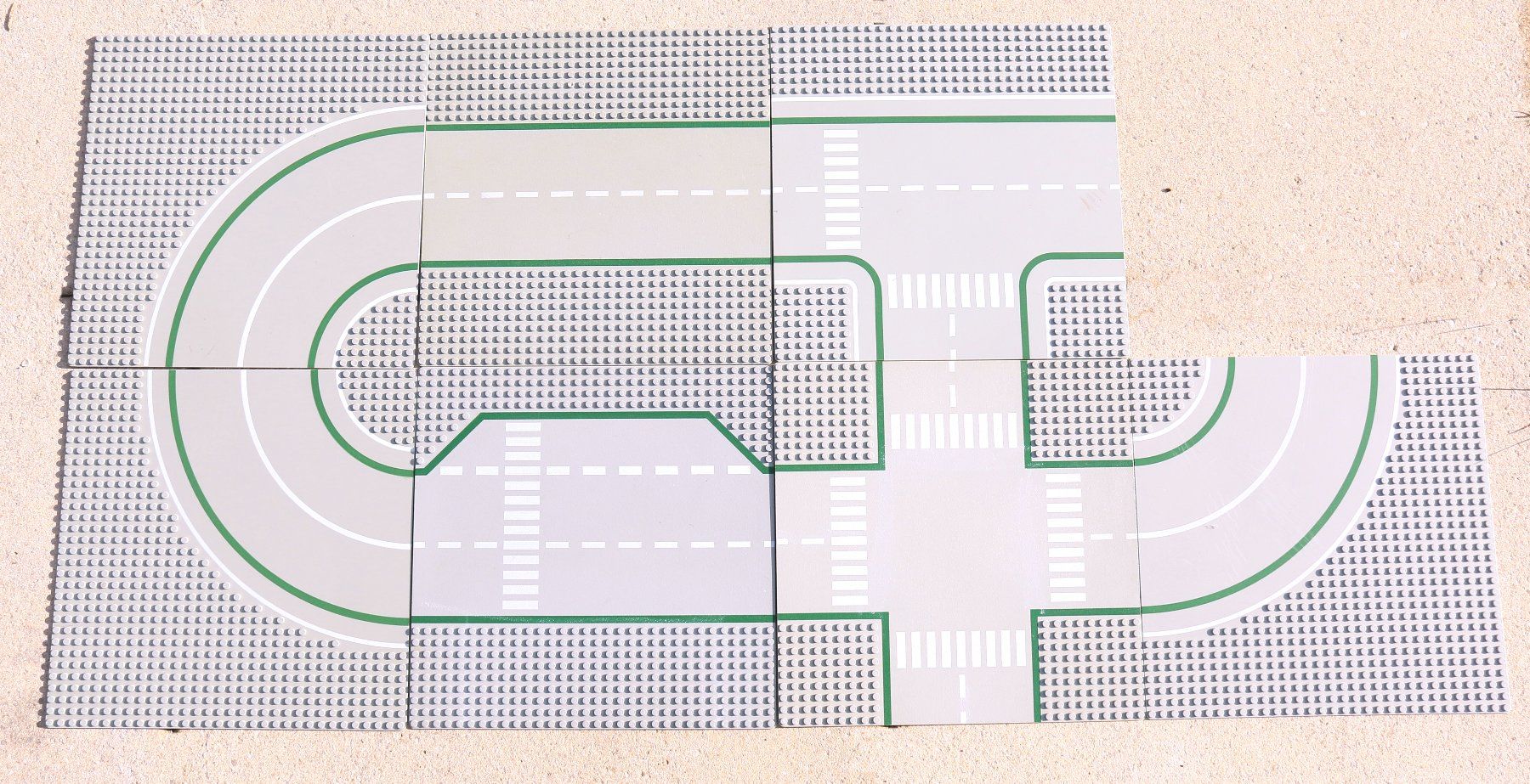 Lego Kit di costruzioni: 7 graue Lego Strassenplatten – Usato da Hettlingen venduto da Scholi99
