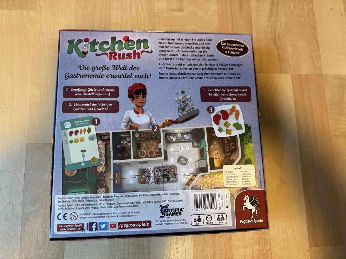 Pegasus Spiele Giochi: Kitchen Rush, Teamspiel, super Zustand – Usato da Riedikon venduto da Lala28 2