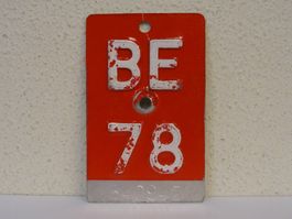 BE 78 VELONUMMER - FAHRRADSCHILD
