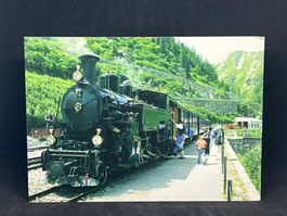 Dampfbahn Furka Bergstrecke: Bhf Gletsch Lok HG 3/4 Nr. 4