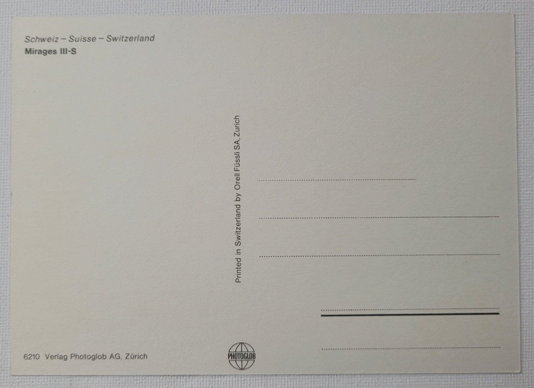 Cartoline postali: MIRAGES III-S – Nuovo (secondo la descrizione) da Neftenbach venduto da Mador6 1