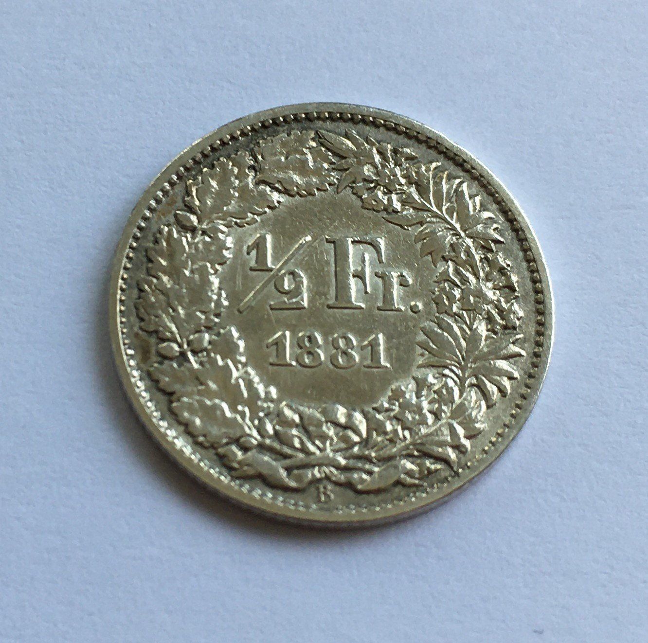 Tutti le monete: 1881 50 Rappen -vz – Usato da Kirchberg SG venduto da Helveticus00