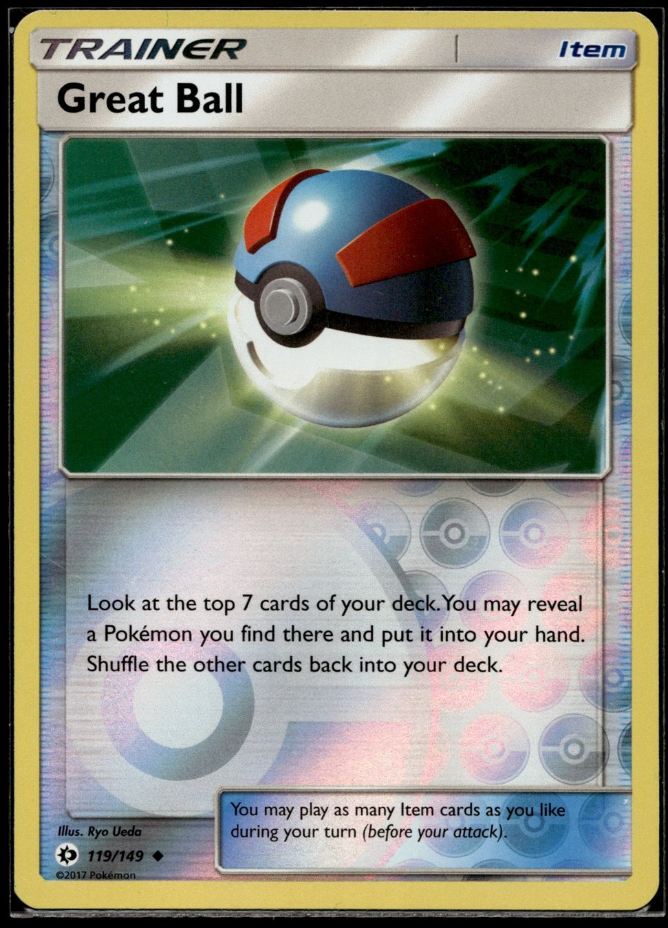 Pokémon Carte collezionabili: Great Ball (SUM EN 119/149) - Reverse Holo – Nuovo (secondo la descrizione) da Affoltern am Albis venduto da Chiesa_5