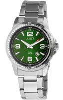 🇨🇭 Herrenuhr ®Just Edelstahl Grünes Zifferblatt 10 Bar NEU