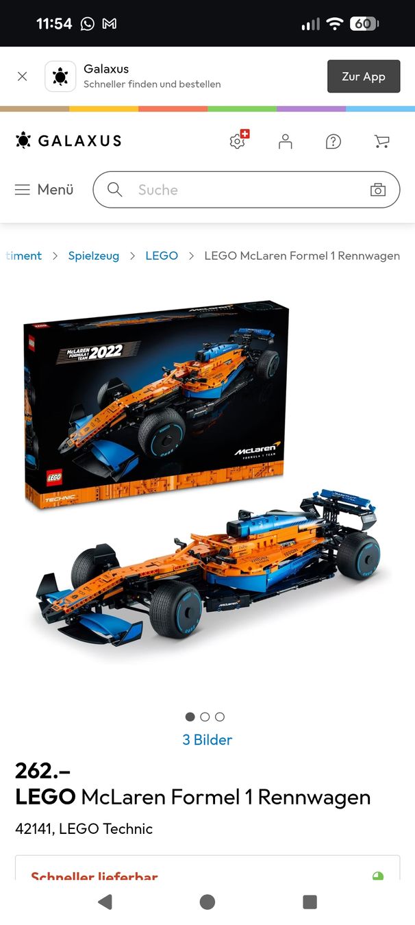 Lego Kit di costruzioni: Lego Technic McLaren Formel 1 Auto 2022 – Nuovo (secondo la descrizione) da Regensdorf venduto da Yogi71 8